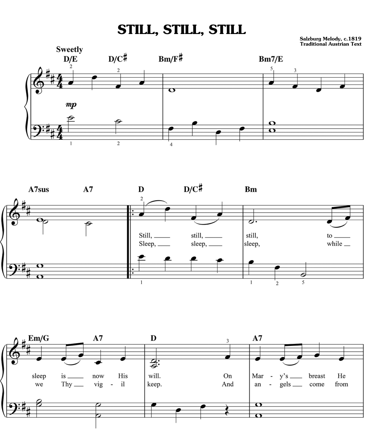 Still Still Still sheet music