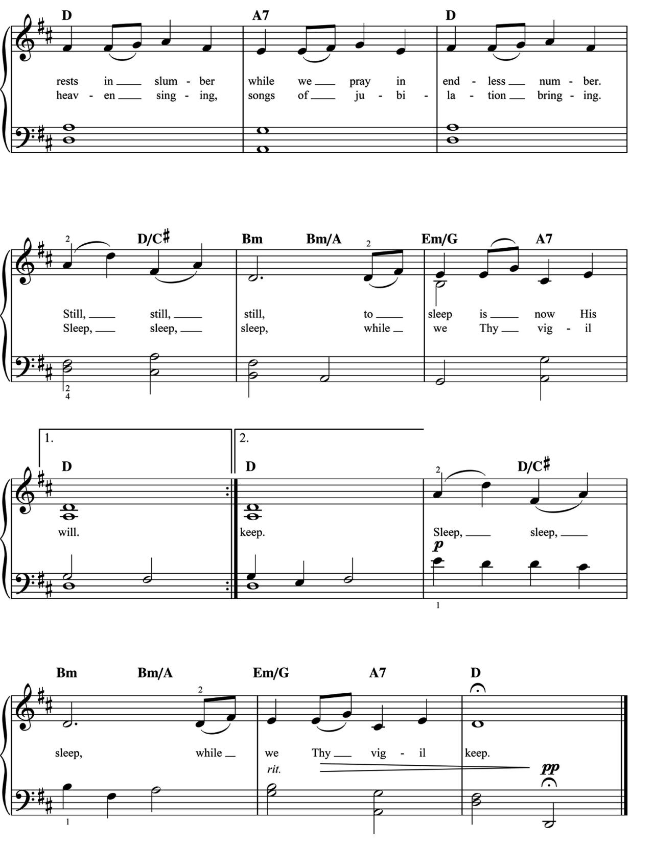 Still Still Still sheet music 2