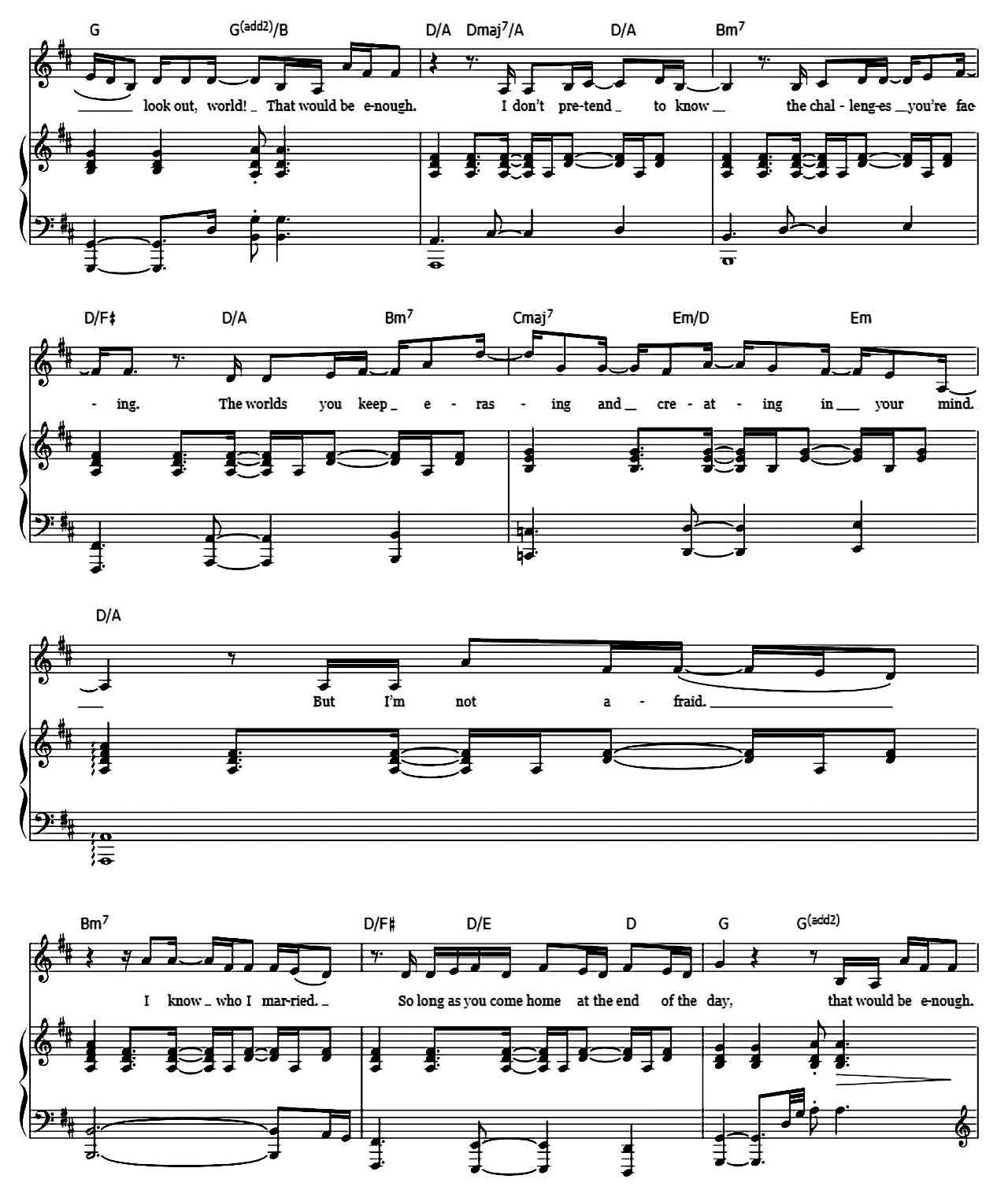 That Would Be Enough (from Hamilton) sheet music 2