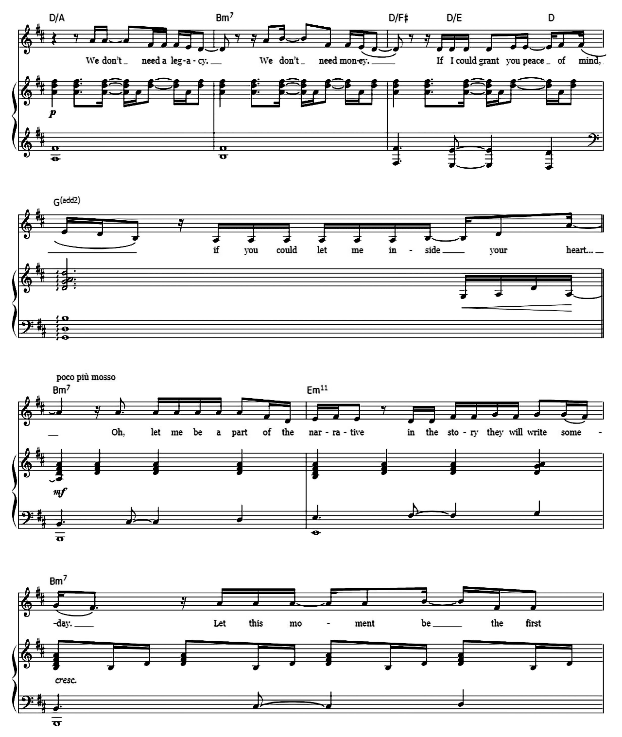That Would Be Enough (from Hamilton) sheet music 3