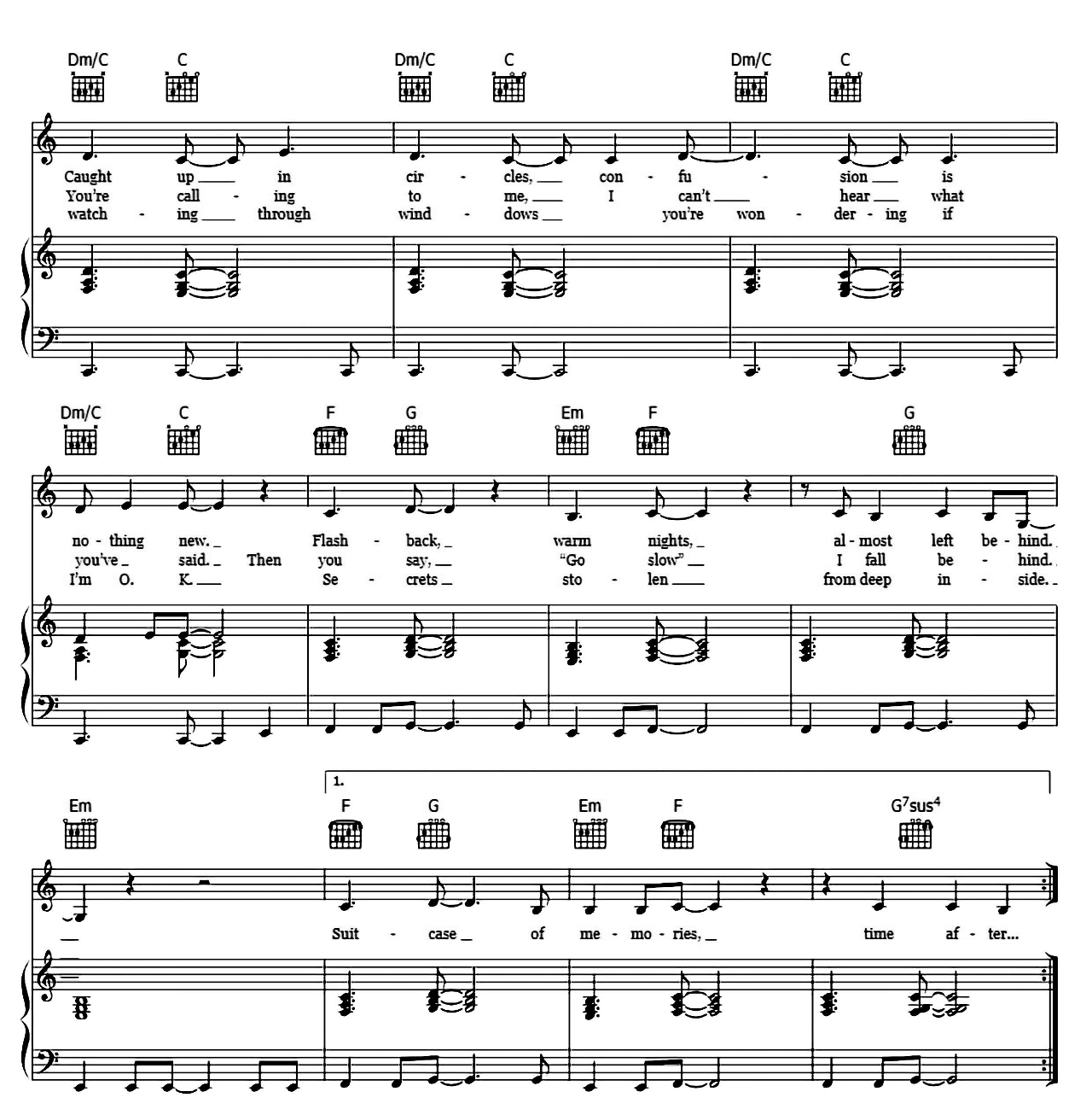 Time After Time sheet music 2