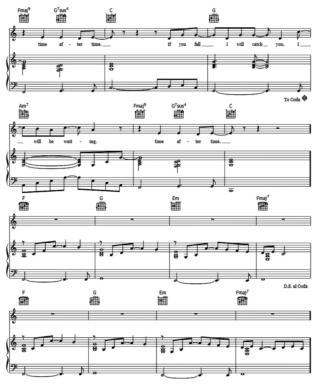 Time After Time sheet music 4