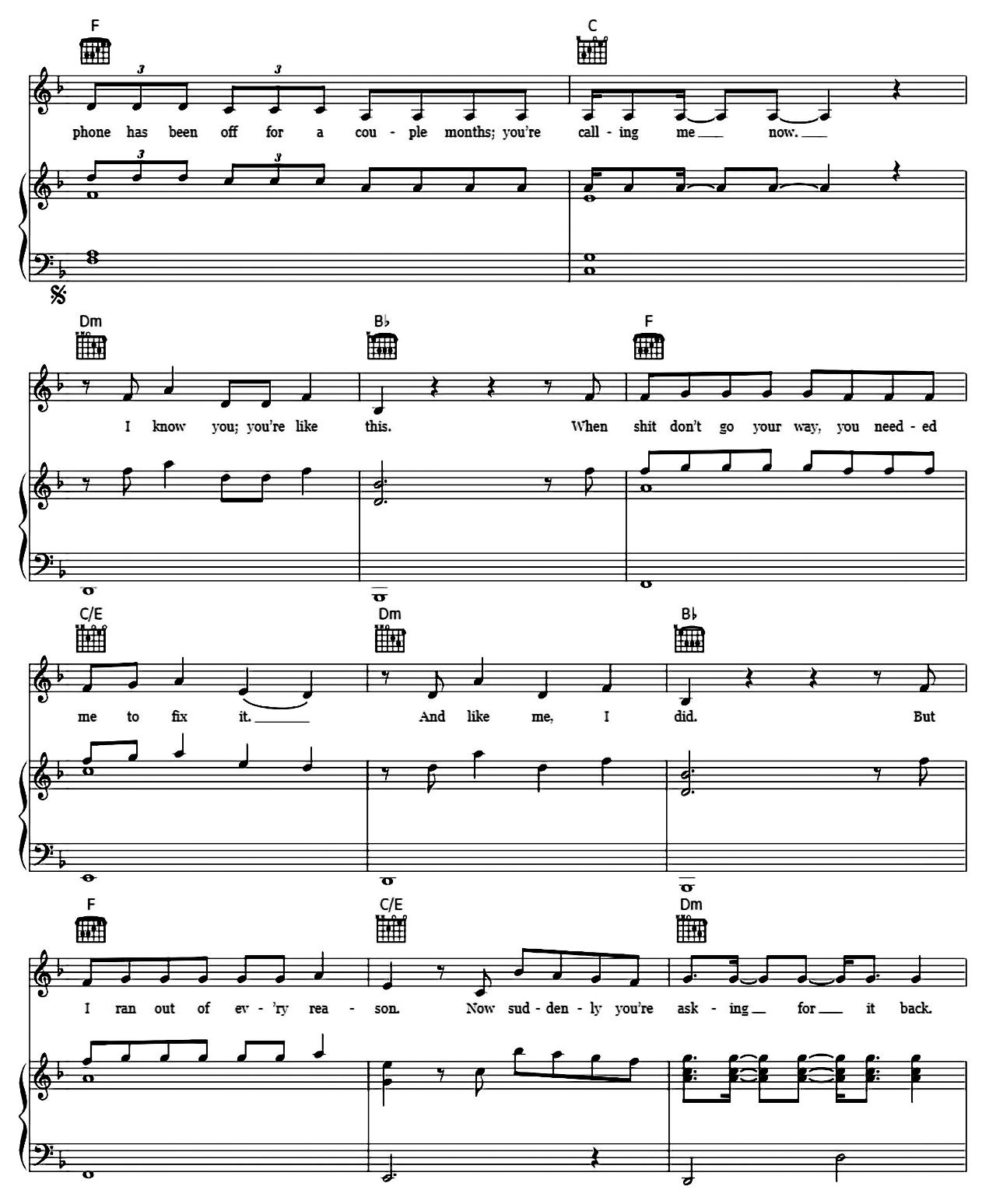 You Broke Me First sheet music 2