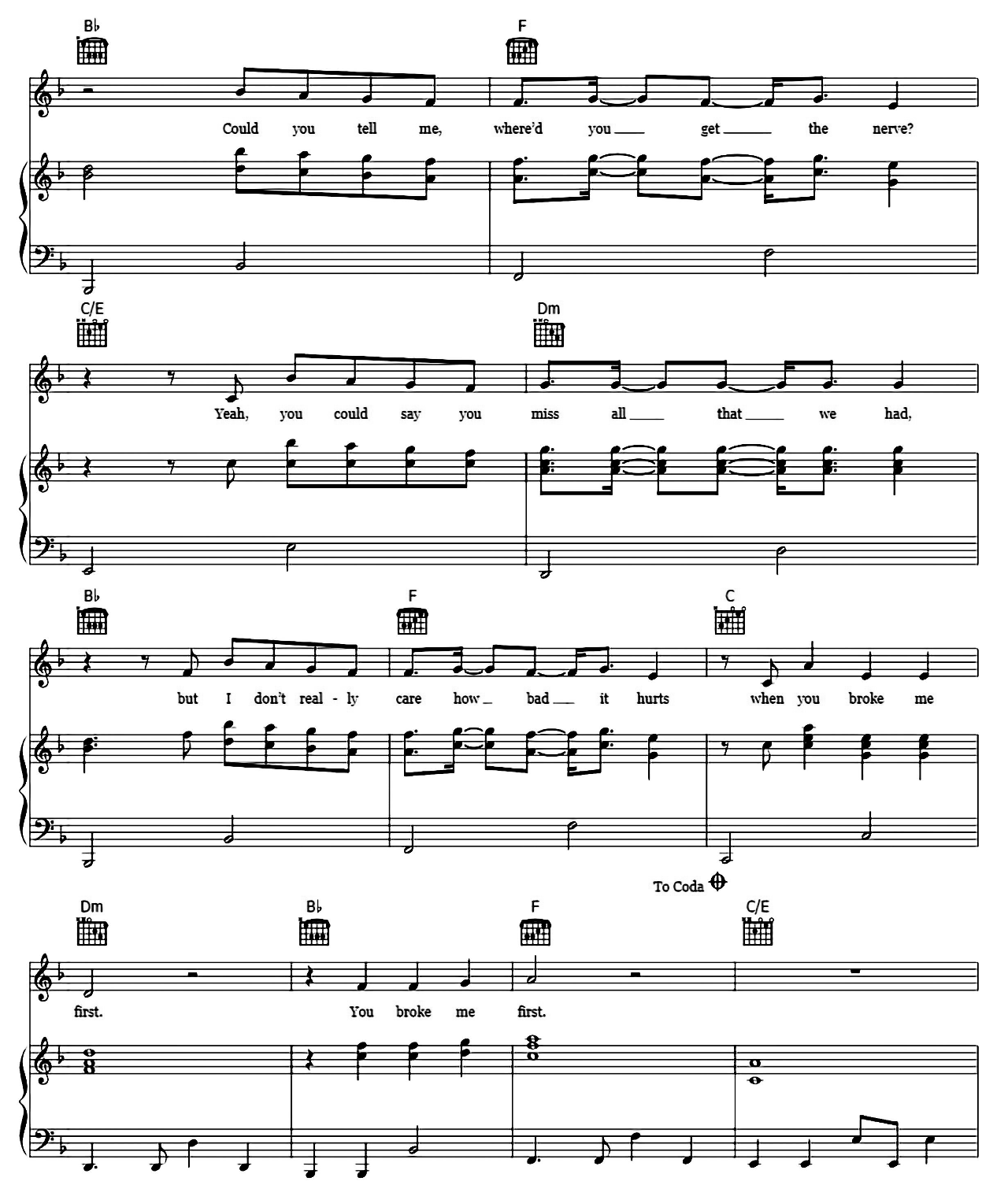 You Broke Me First sheet music 3