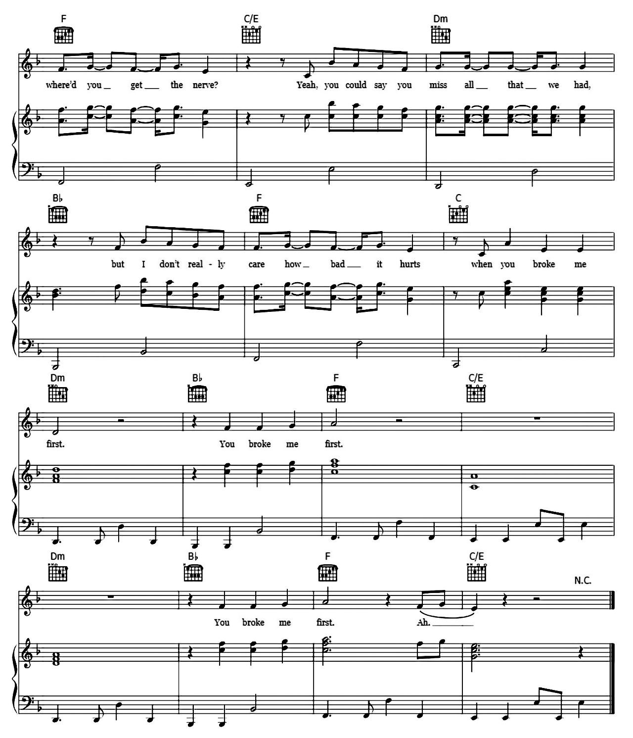 You Broke Me First sheet music 6