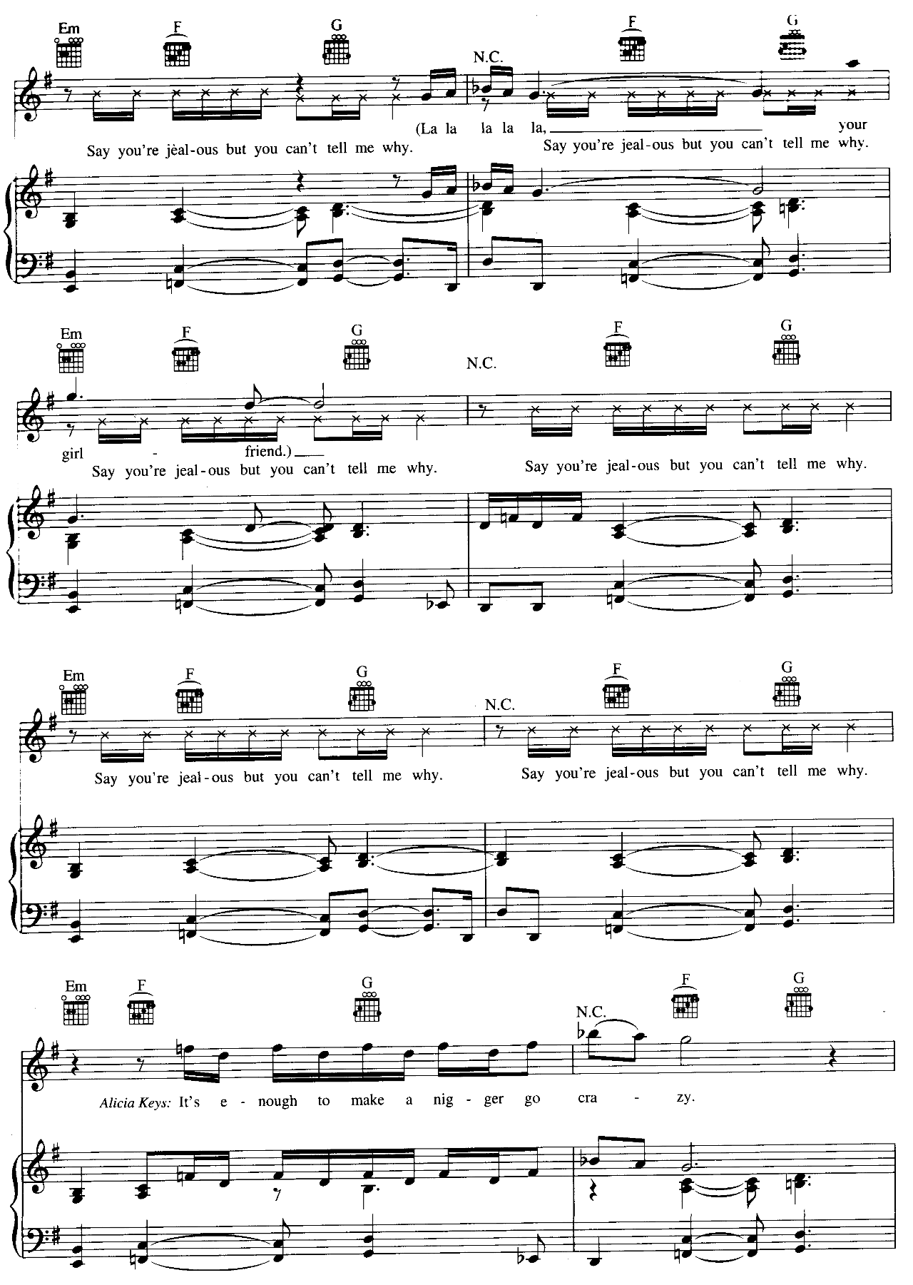 Girlfriend sheet music 5