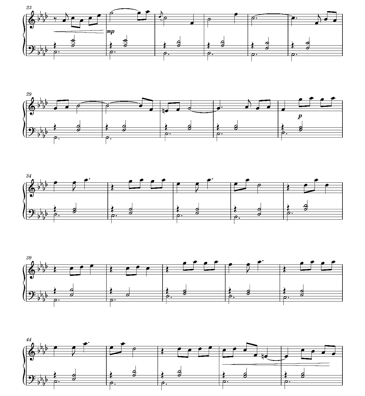 Moments sheet music 2