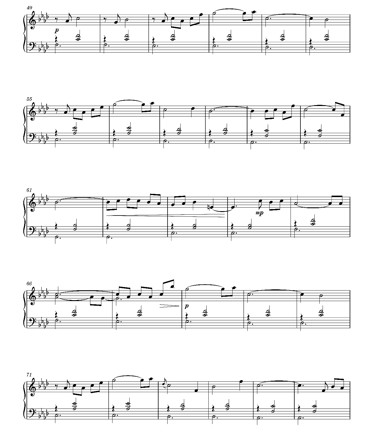 Moments sheet music 3