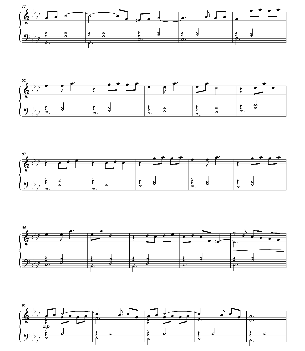 Moments sheet music 4