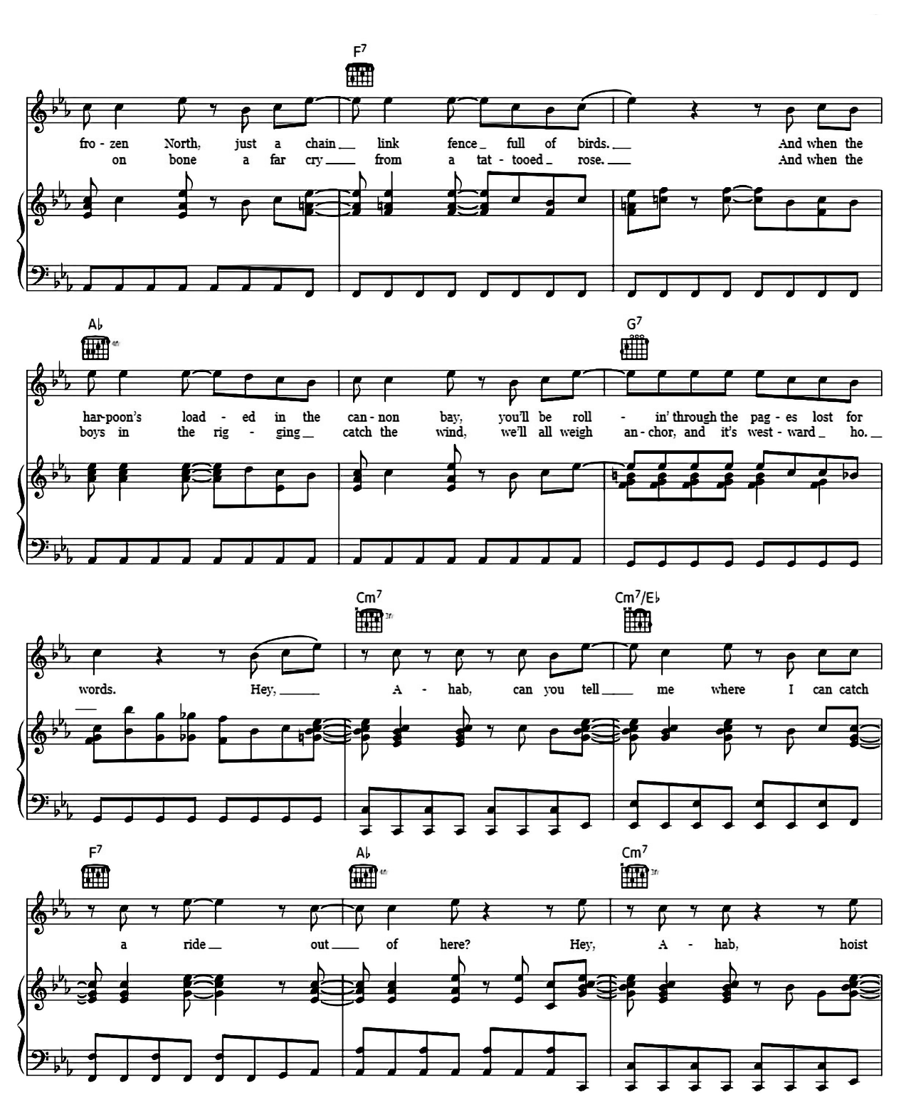 Hey Ahab sheet music 3