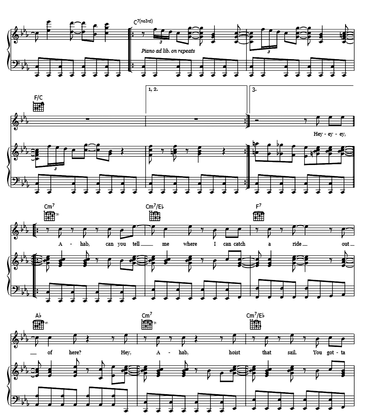 Hey Ahab sheet music 5