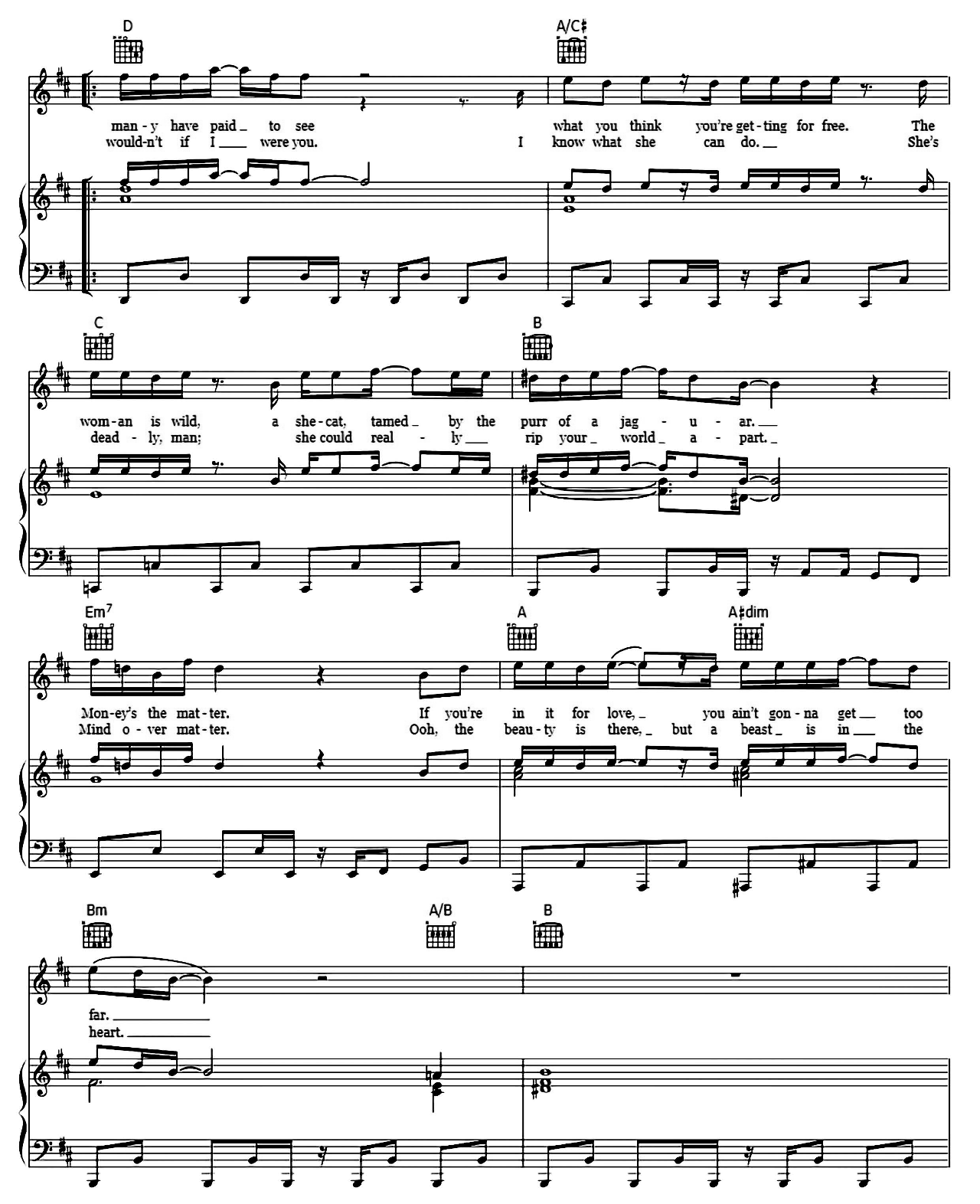 Maneater sheet music 3