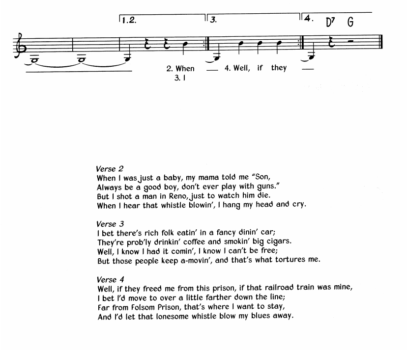 Folsom Prison Blues sheet music 2