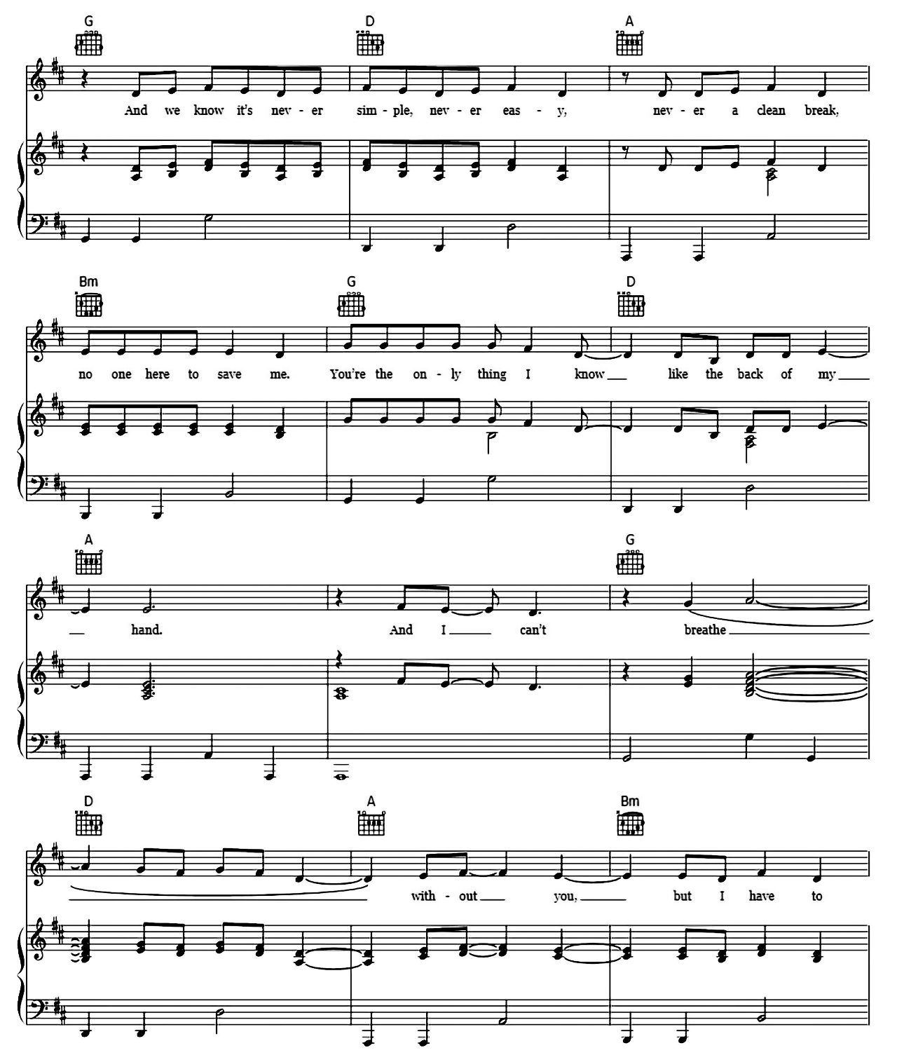 Breathe sheet music 5