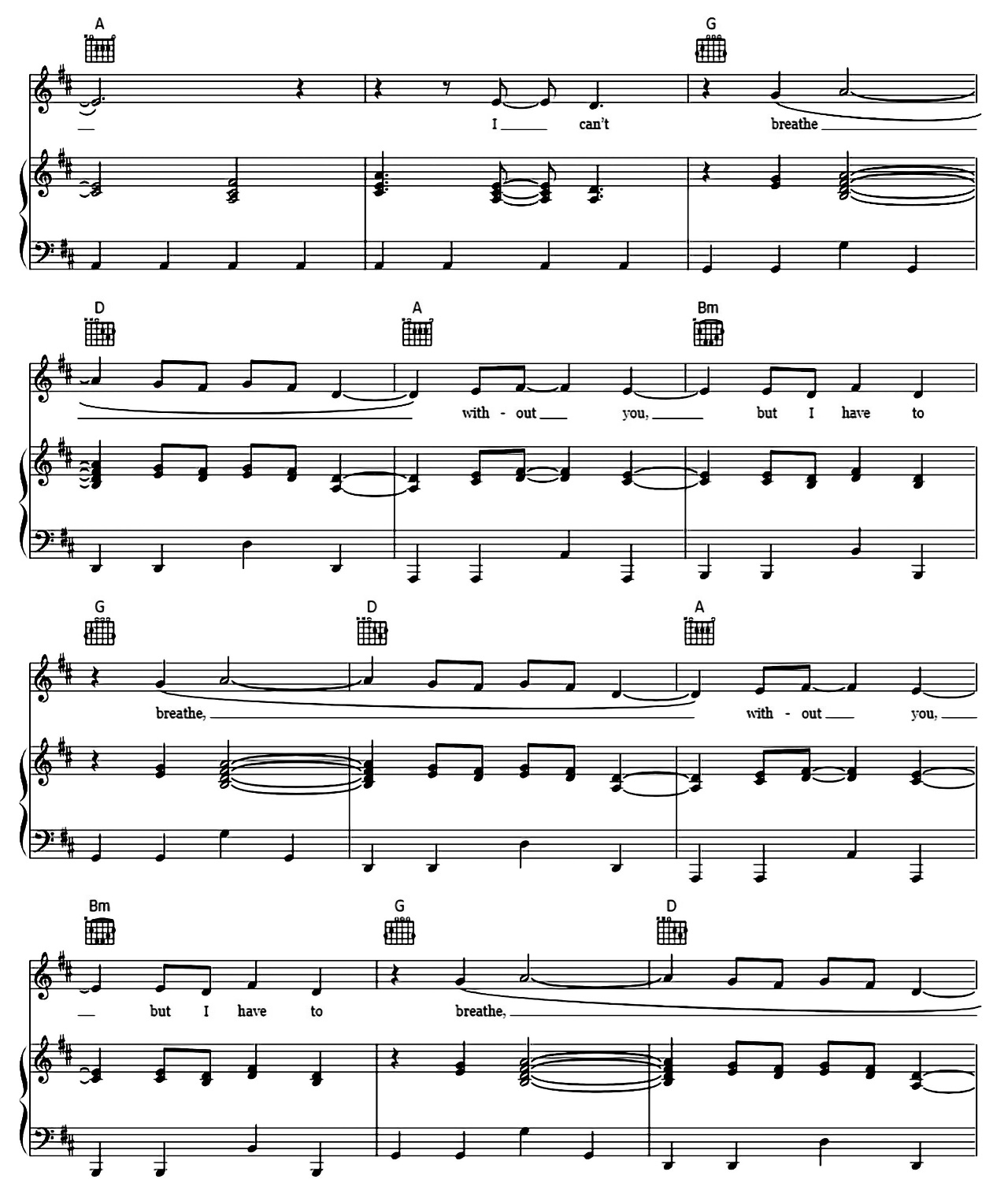 Breathe sheet music 9