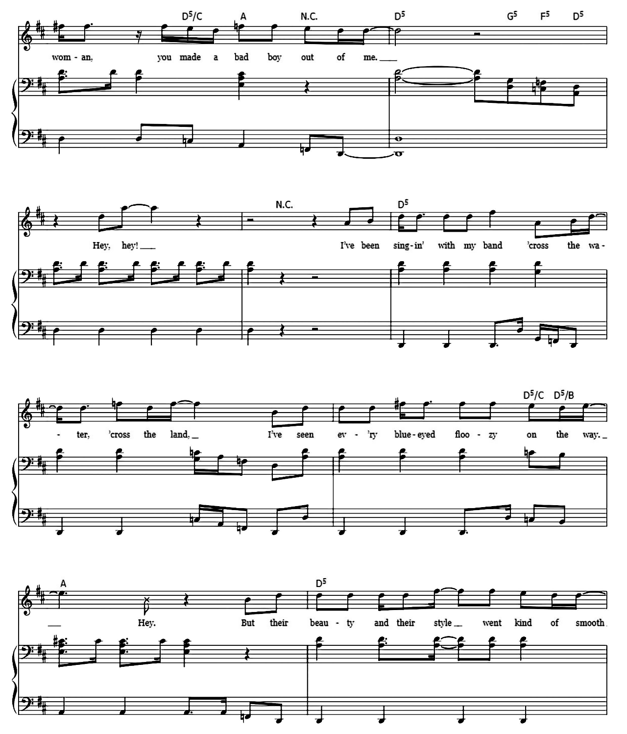 Fat Bottomed Girls sheet music 3