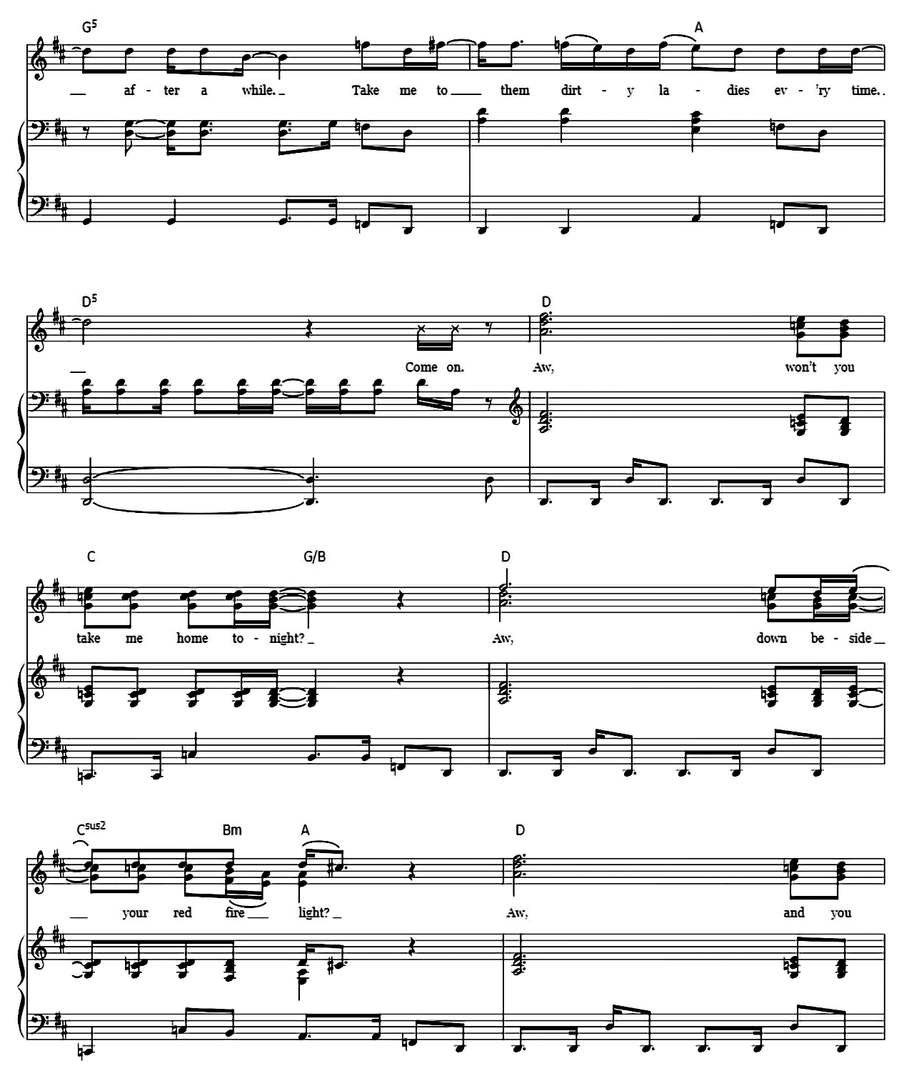 Fat Bottomed Girls sheet music 4