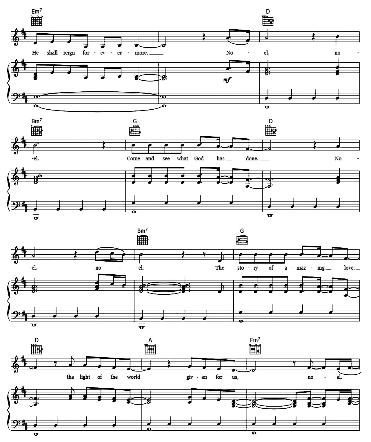 Noel sheet music 2