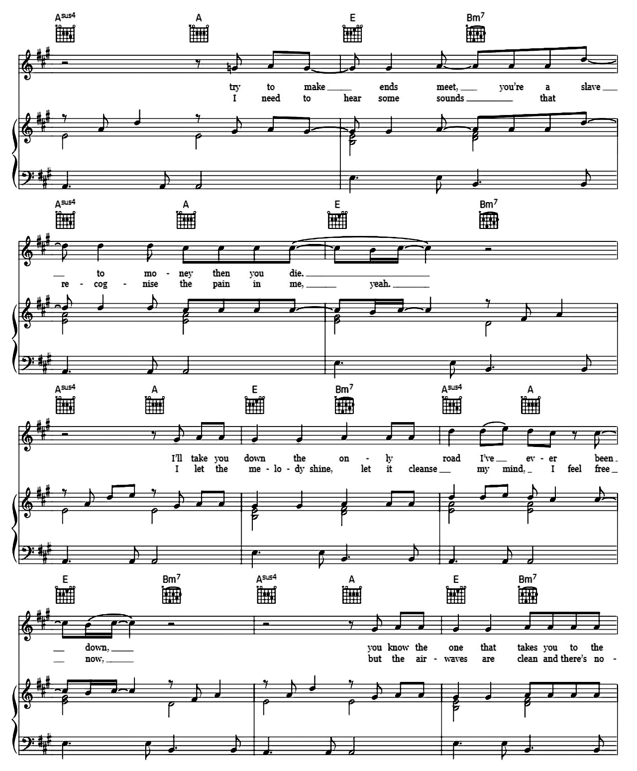 Bitter Sweet Symphony sheet music 2