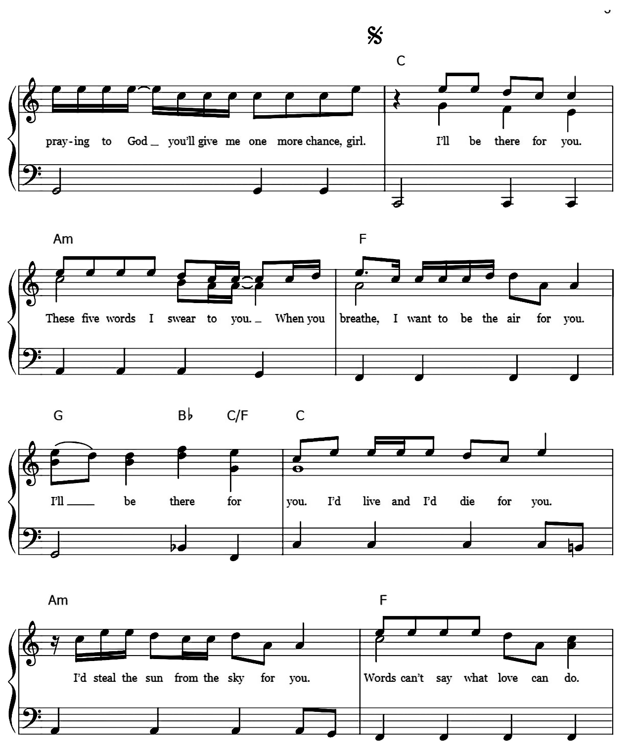 I'll Be There For You sheet music 3