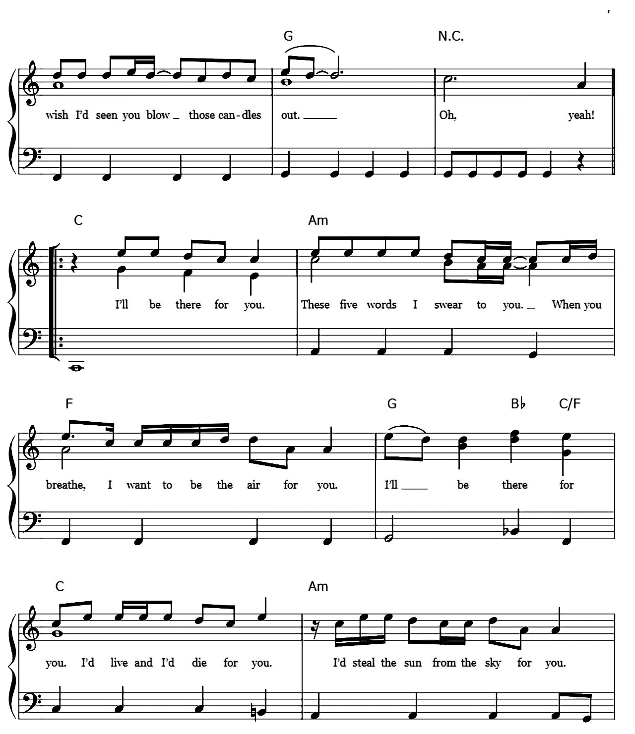 I'll Be There For You sheet music 7