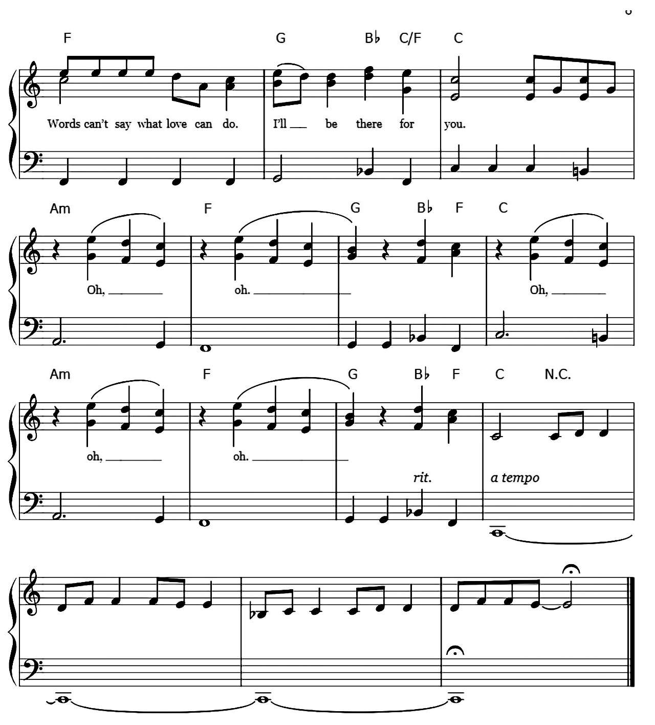 I'll Be There For You sheet music 8