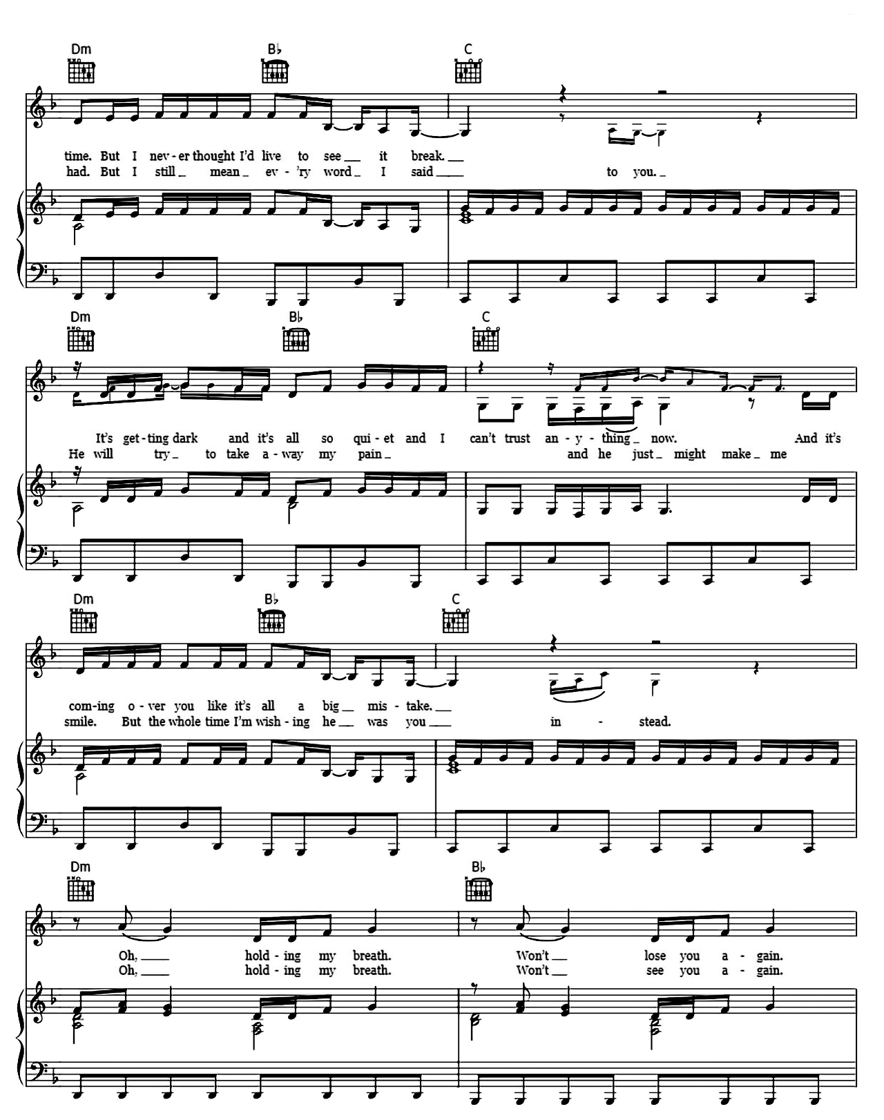 Haunted sheet music 2