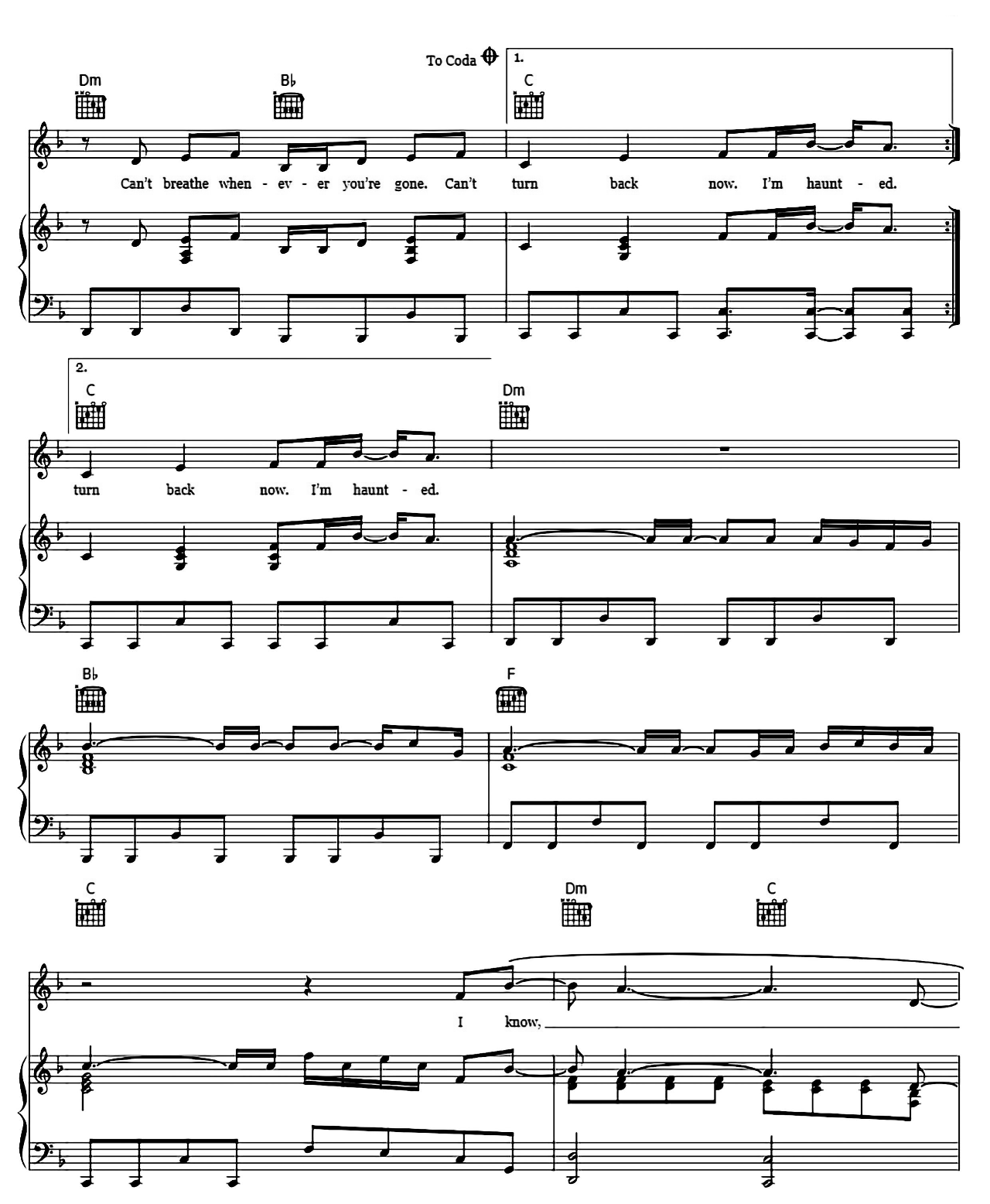 Haunted sheet music 4