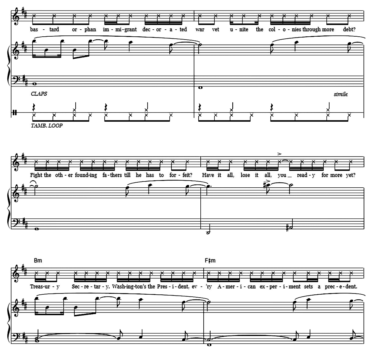 What'd I Miss (from Hamilton) sheet music 2