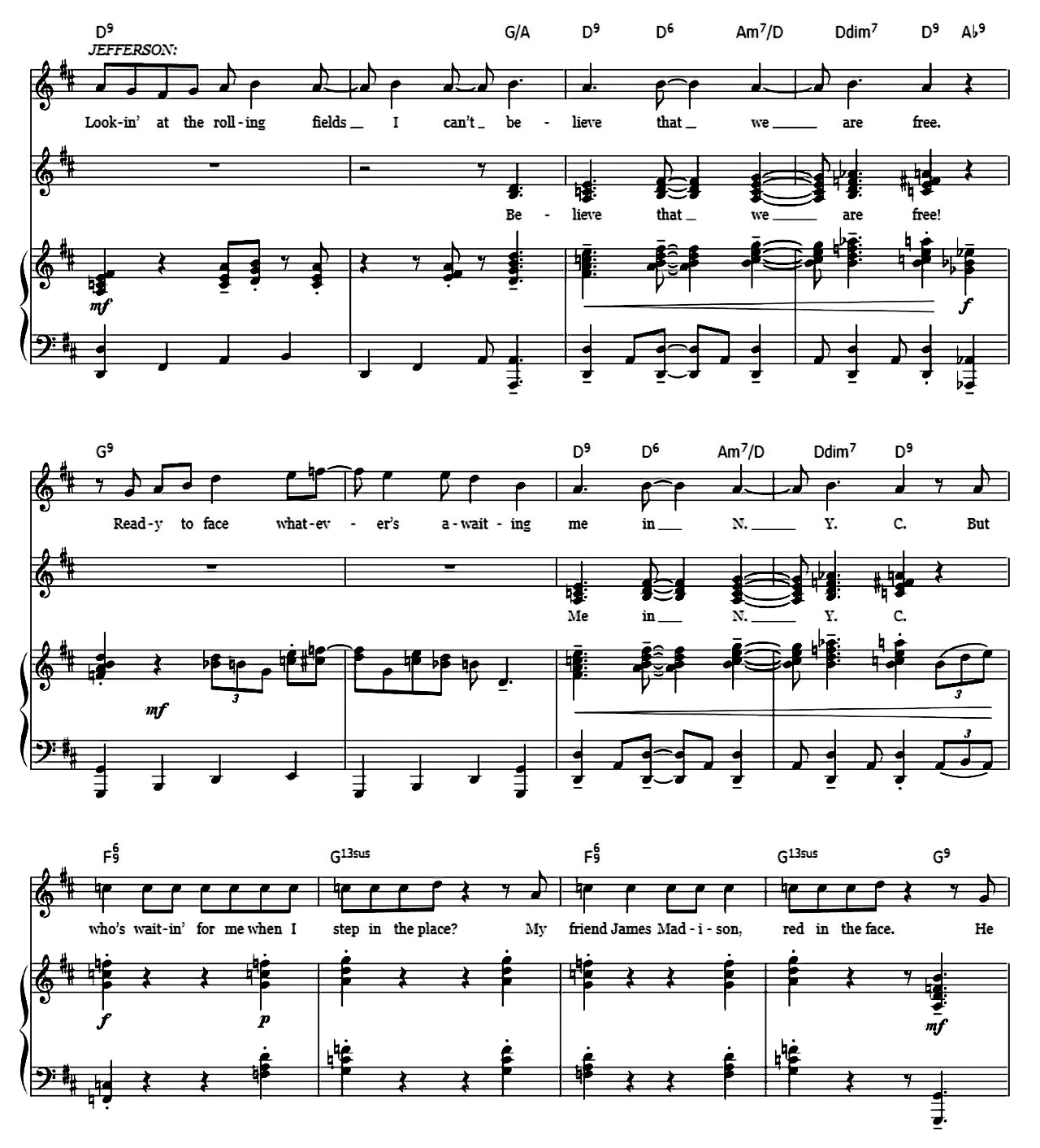 What'd I Miss (from Hamilton) sheet music 10