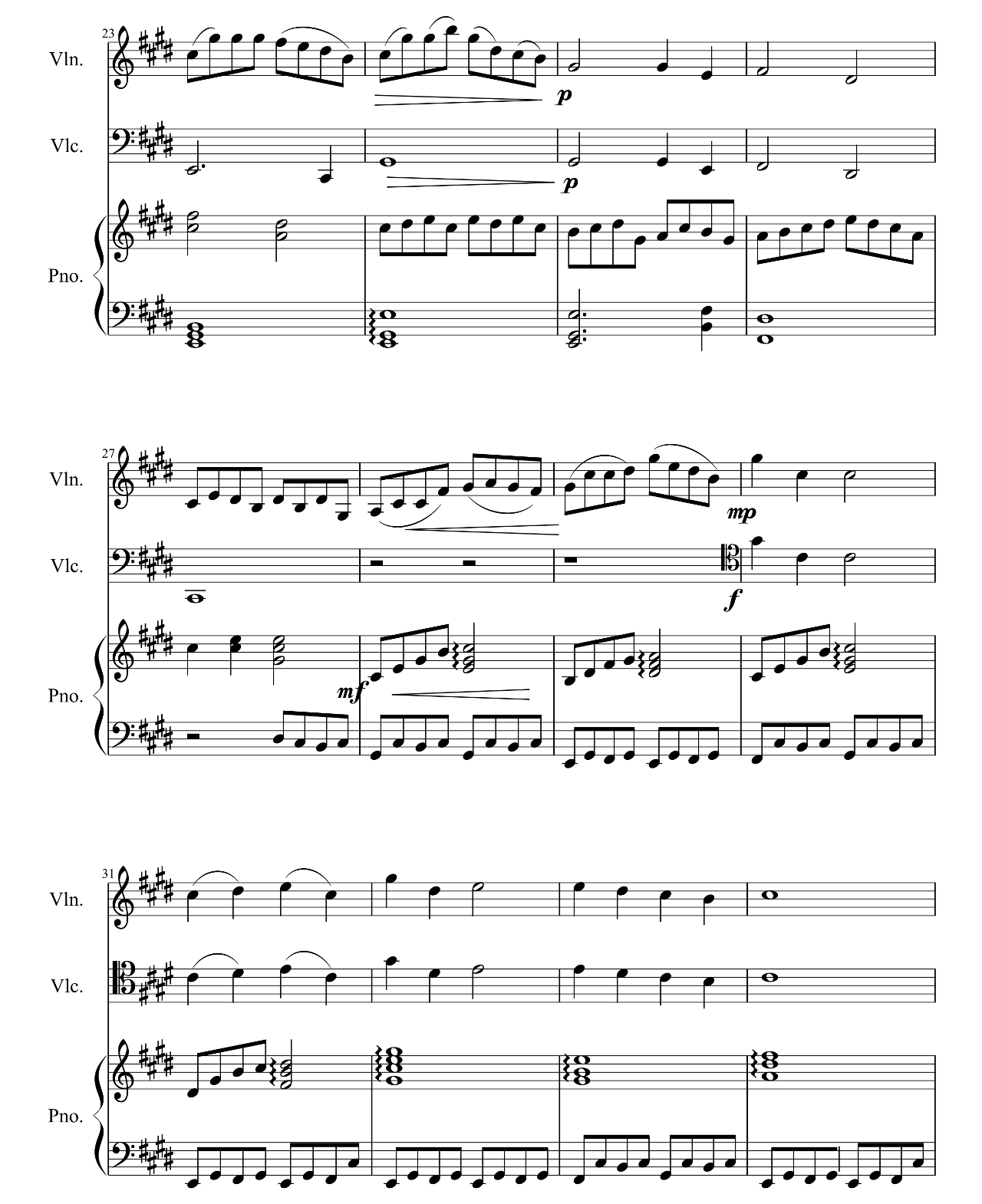 Lux Aeterna sheet music 3