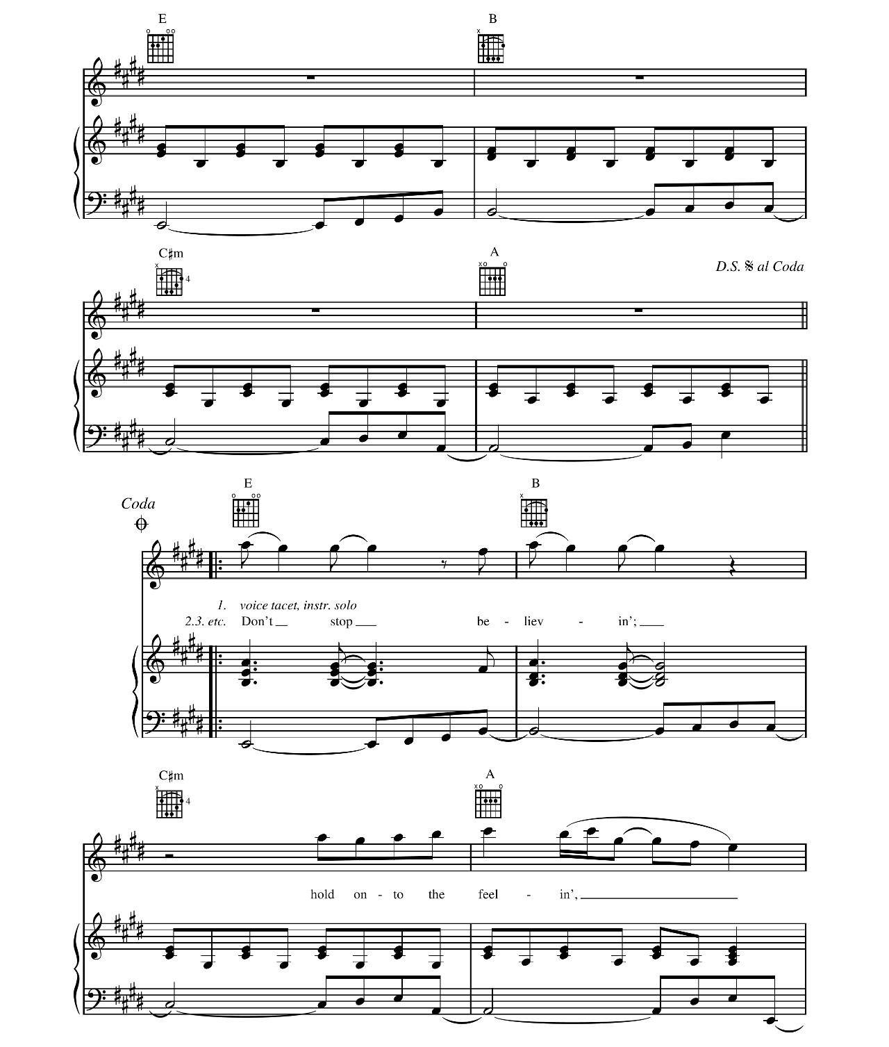 Don't Stop Believin' sheet music 4