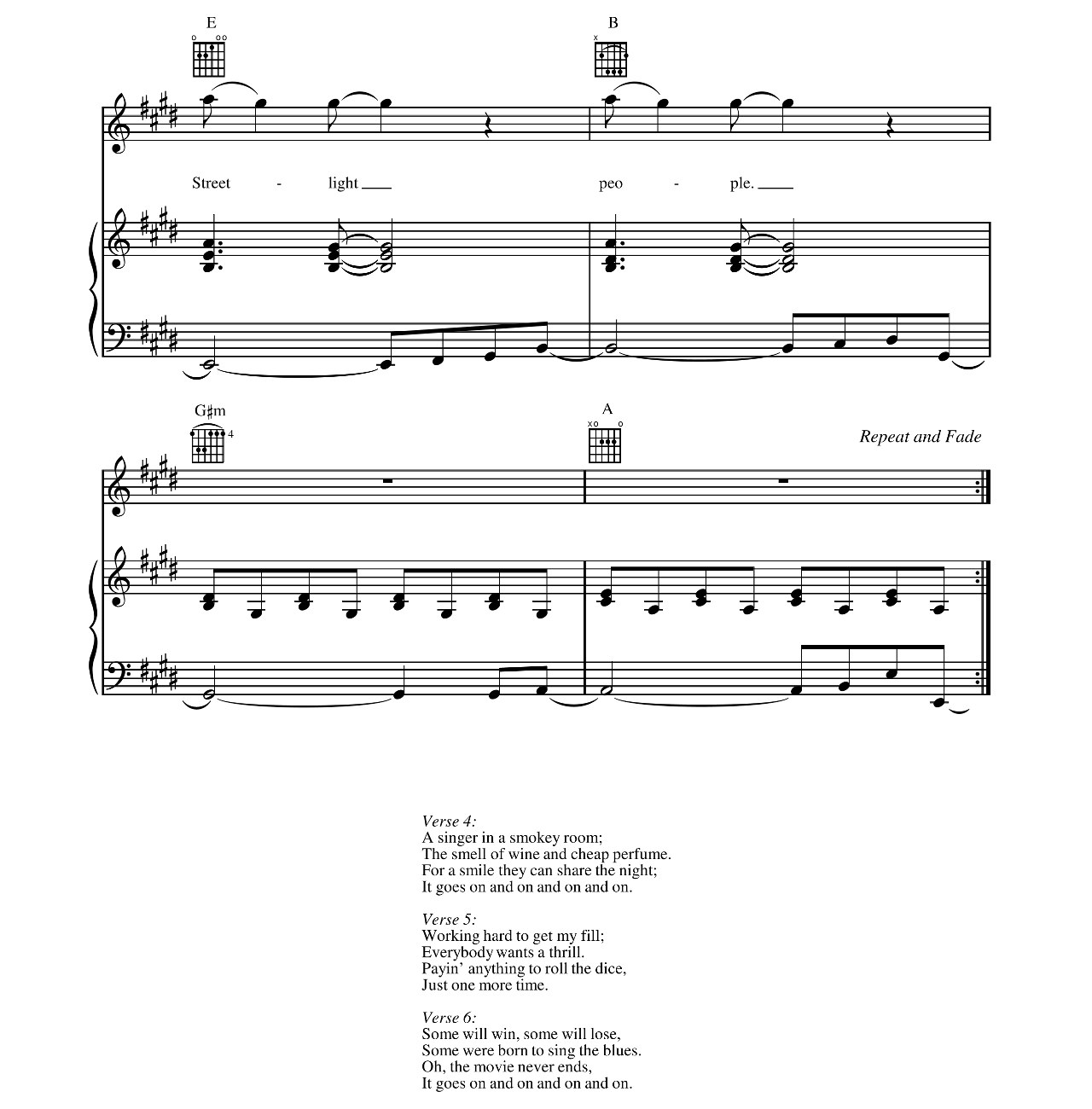 Don't Stop Believin' sheet music 5