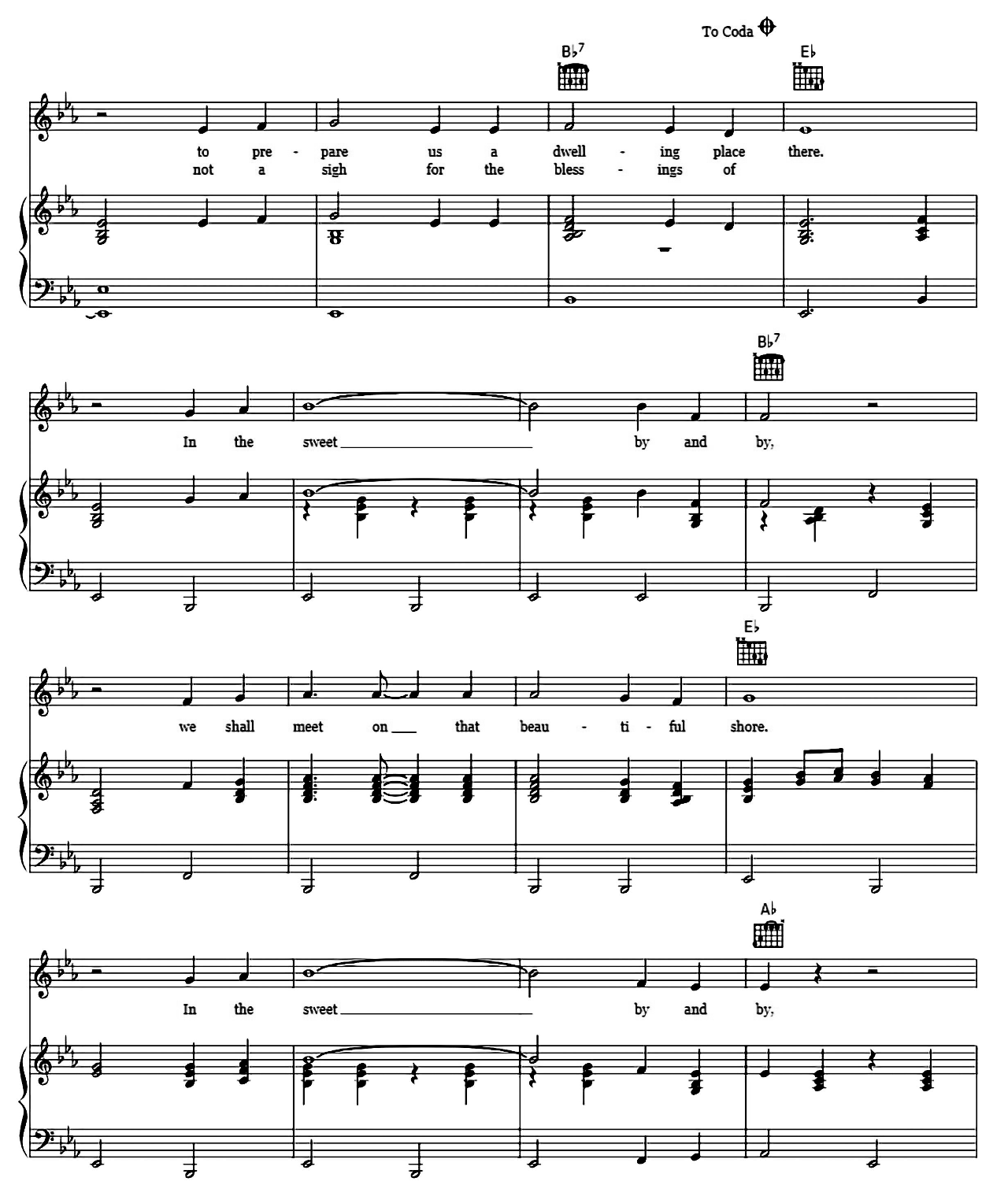 In The Sweet By And By sheet music 3