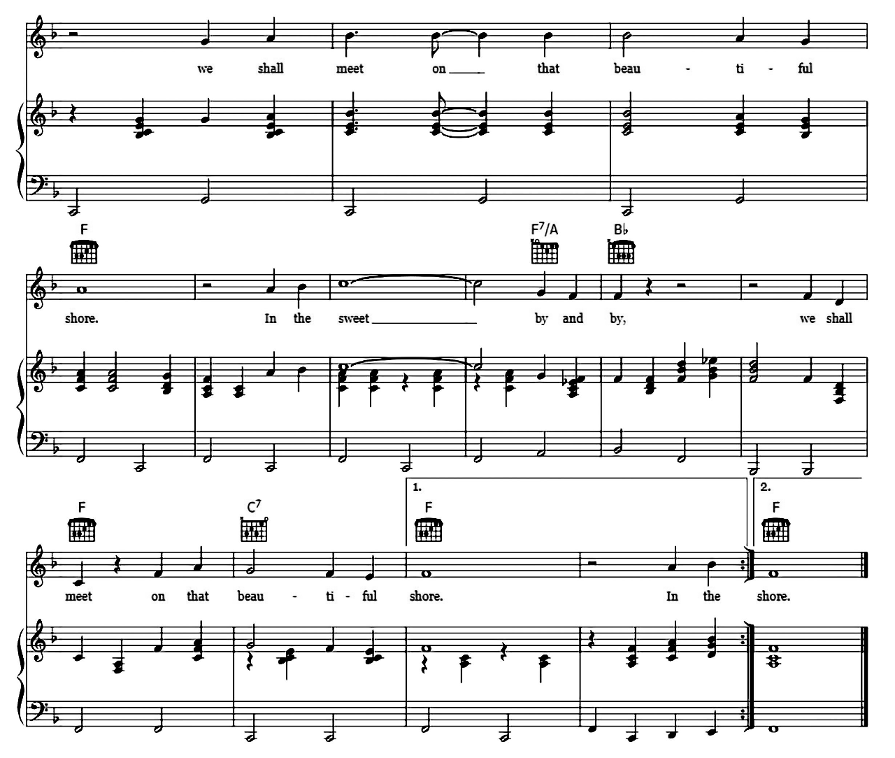 In The Sweet By And By sheet music 6