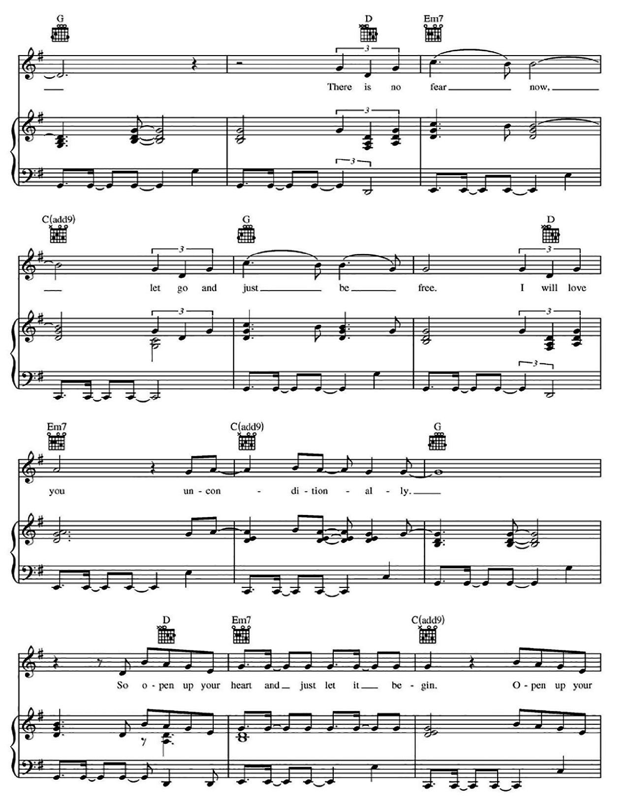 Unconditionally sheet music 6