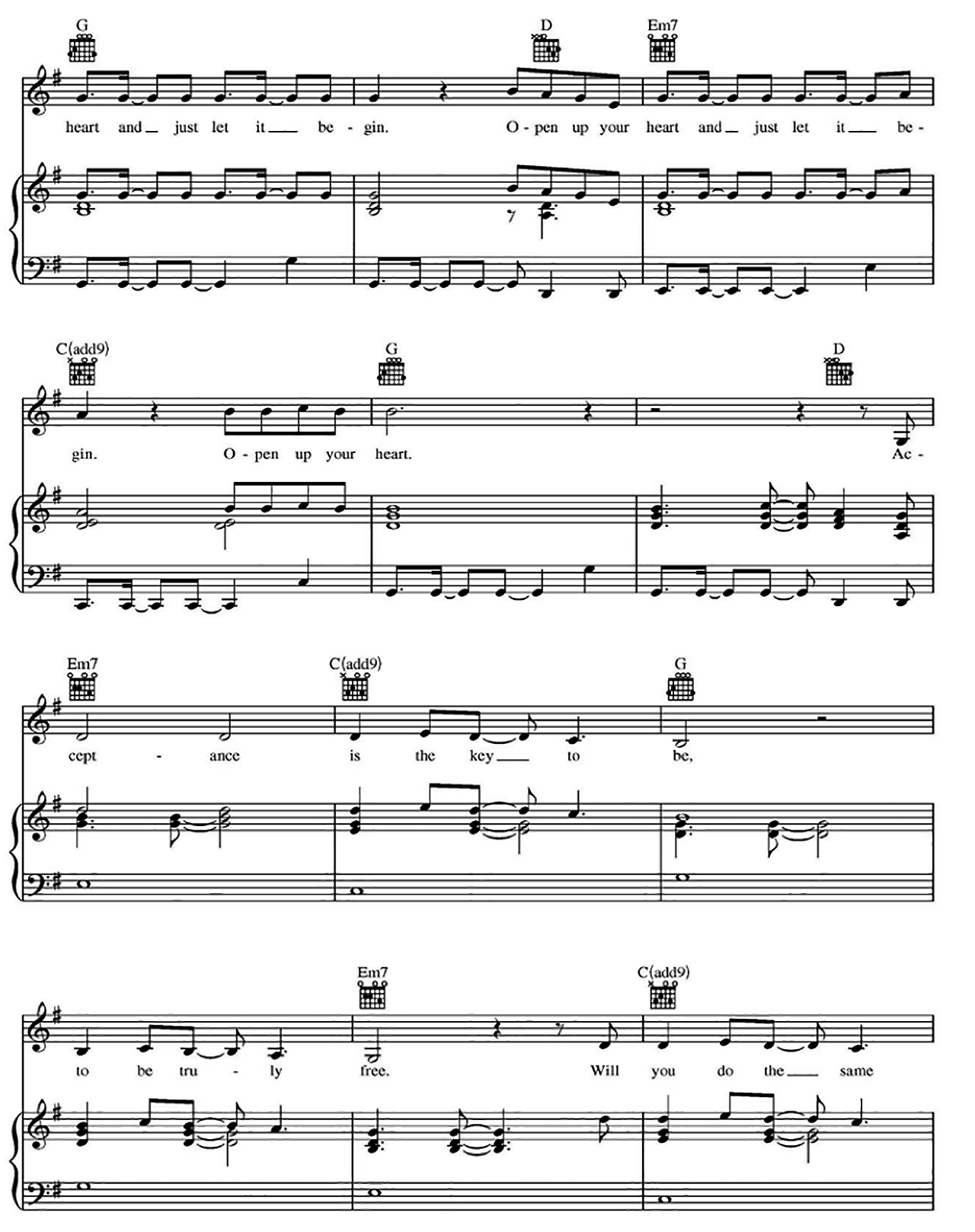 Unconditionally sheet music 7
