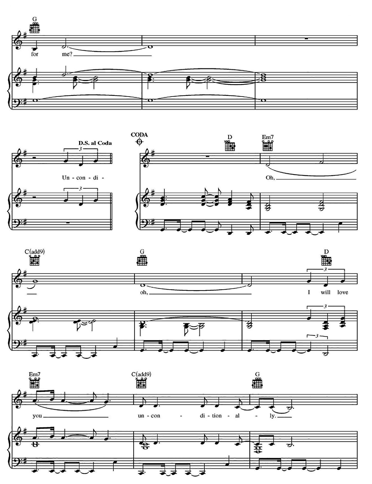 Unconditionally sheet music 8