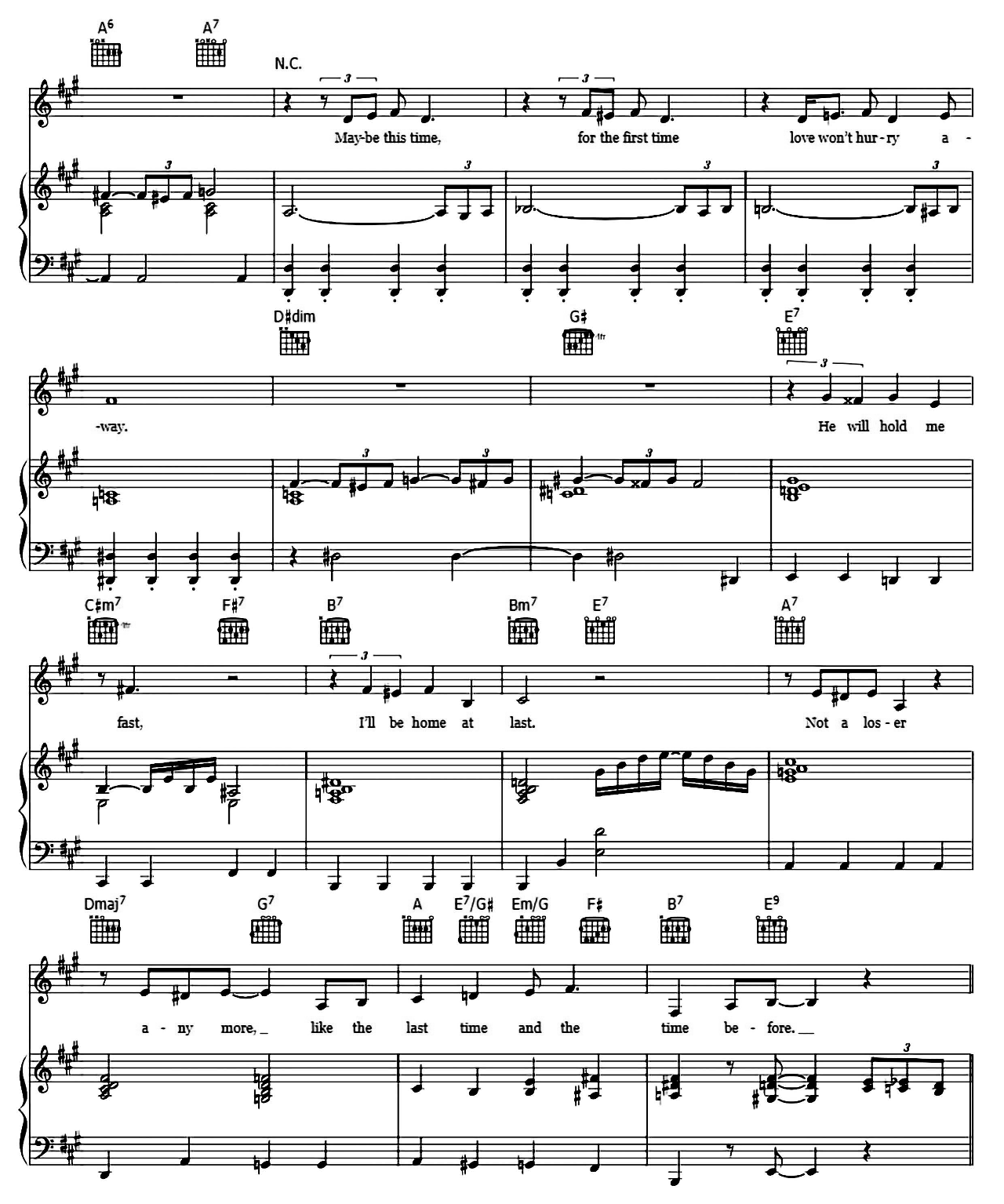 Maybe This Time (from Musical Cabaret) sheet music 2