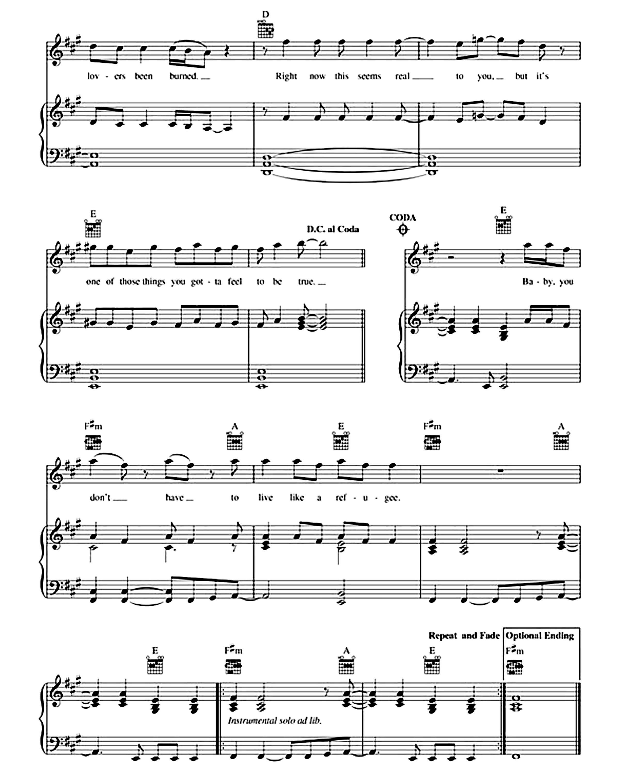 Refugee sheet music 4