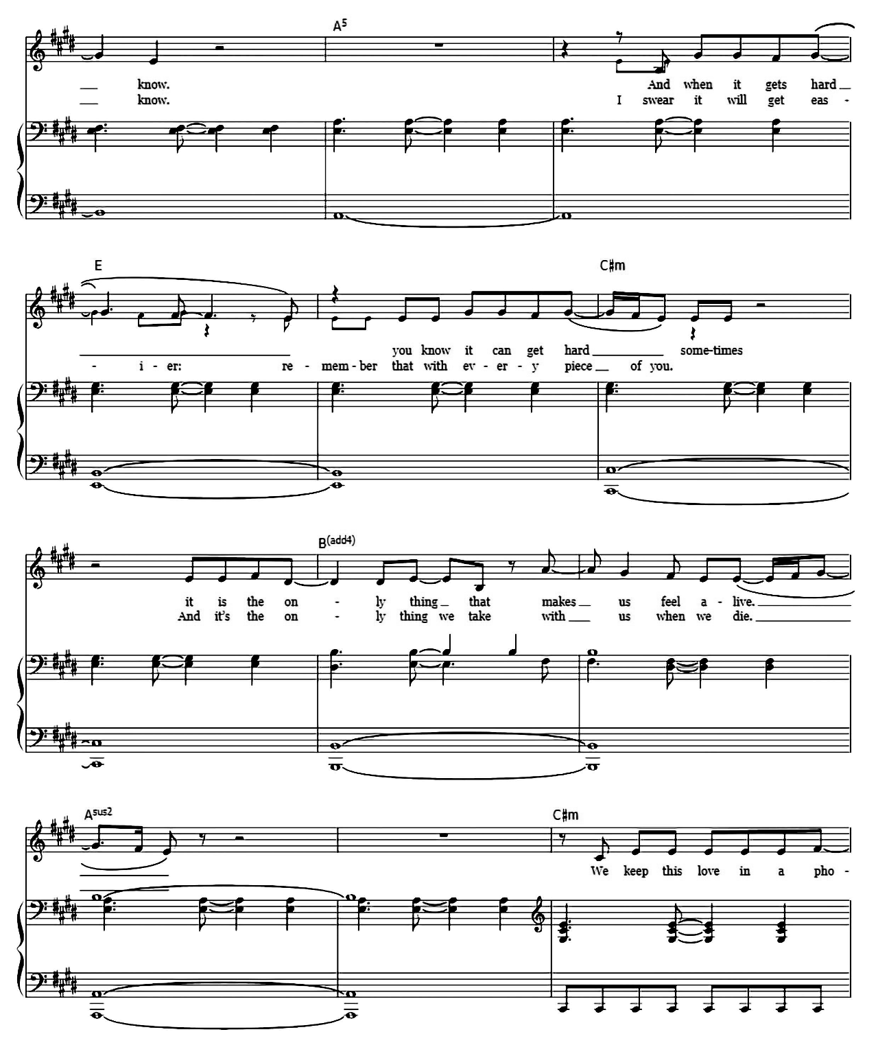 Photograph sheet music 2