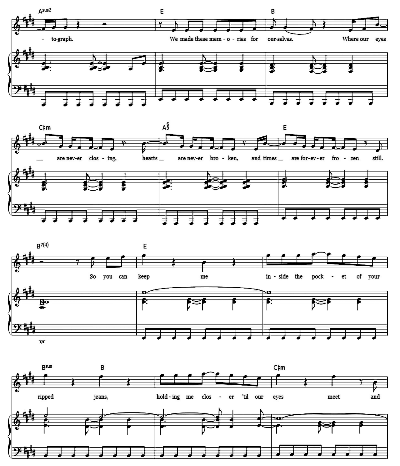 Photograph sheet music 3