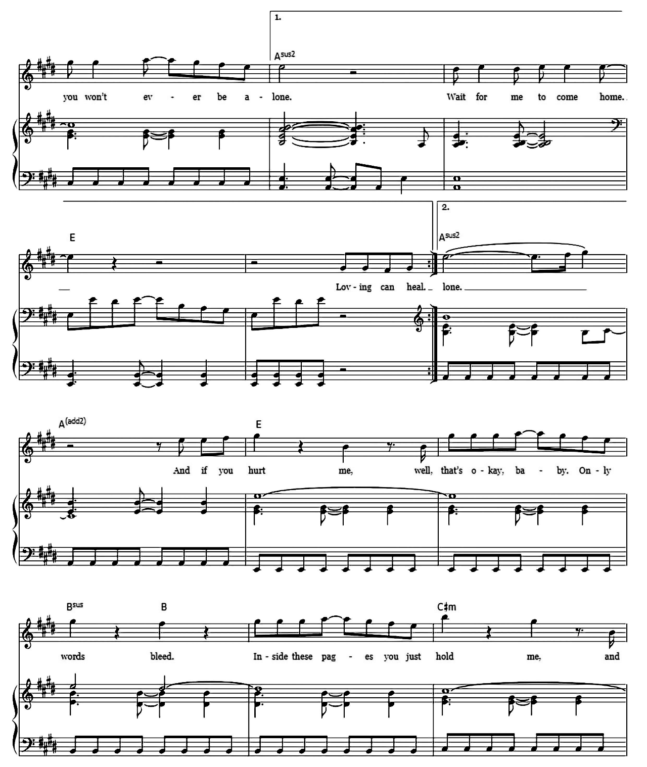 Photograph sheet music 4