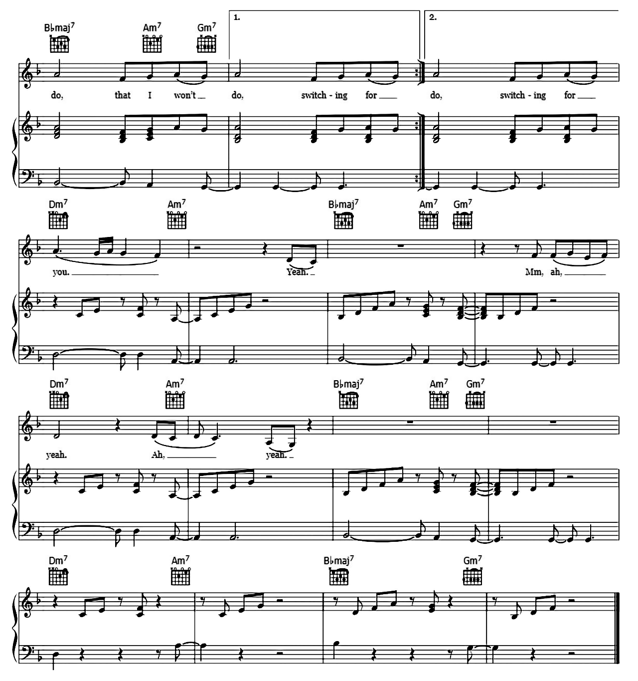 Positions sheet music 6