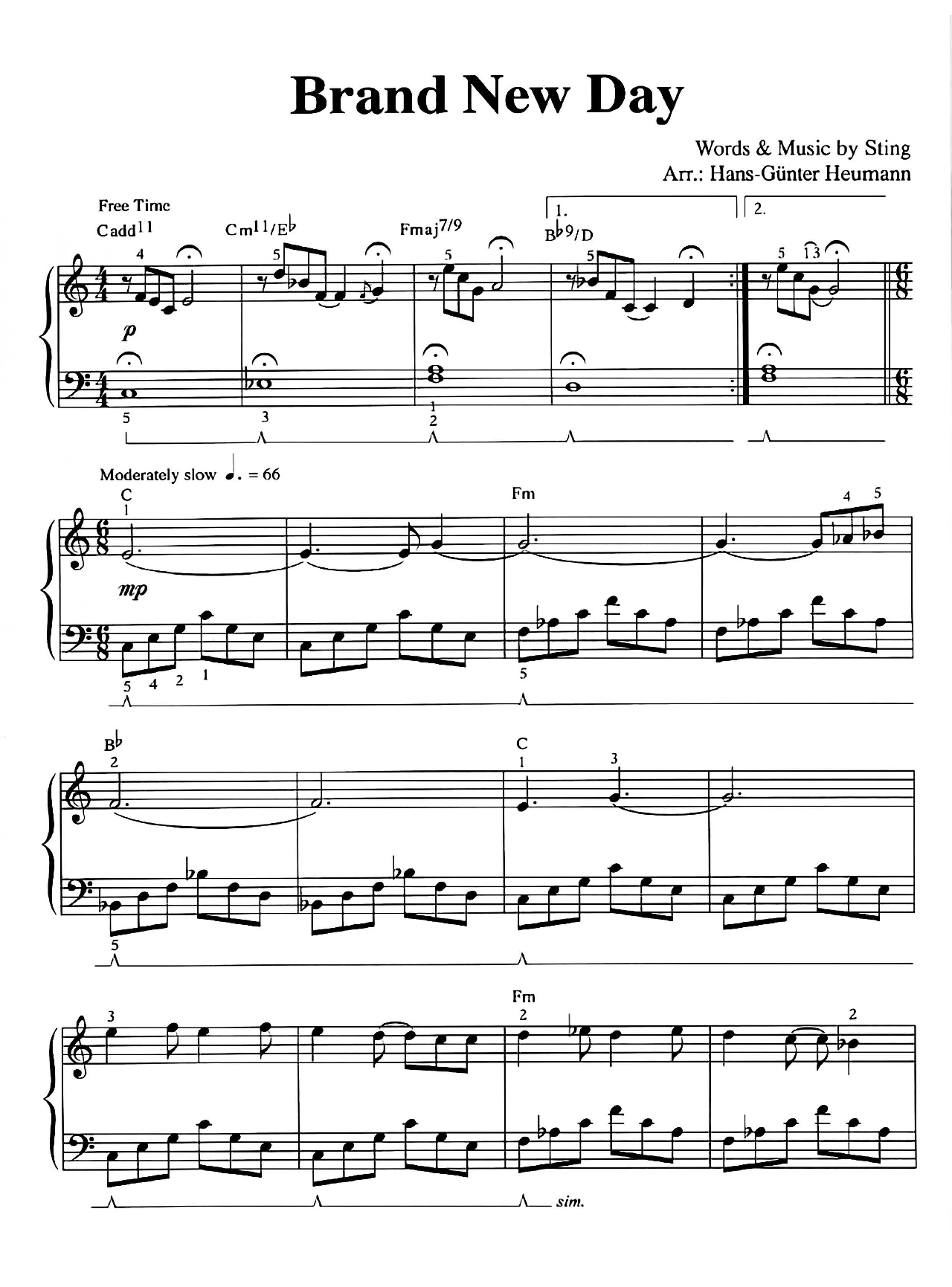 Brand New Day sheet music