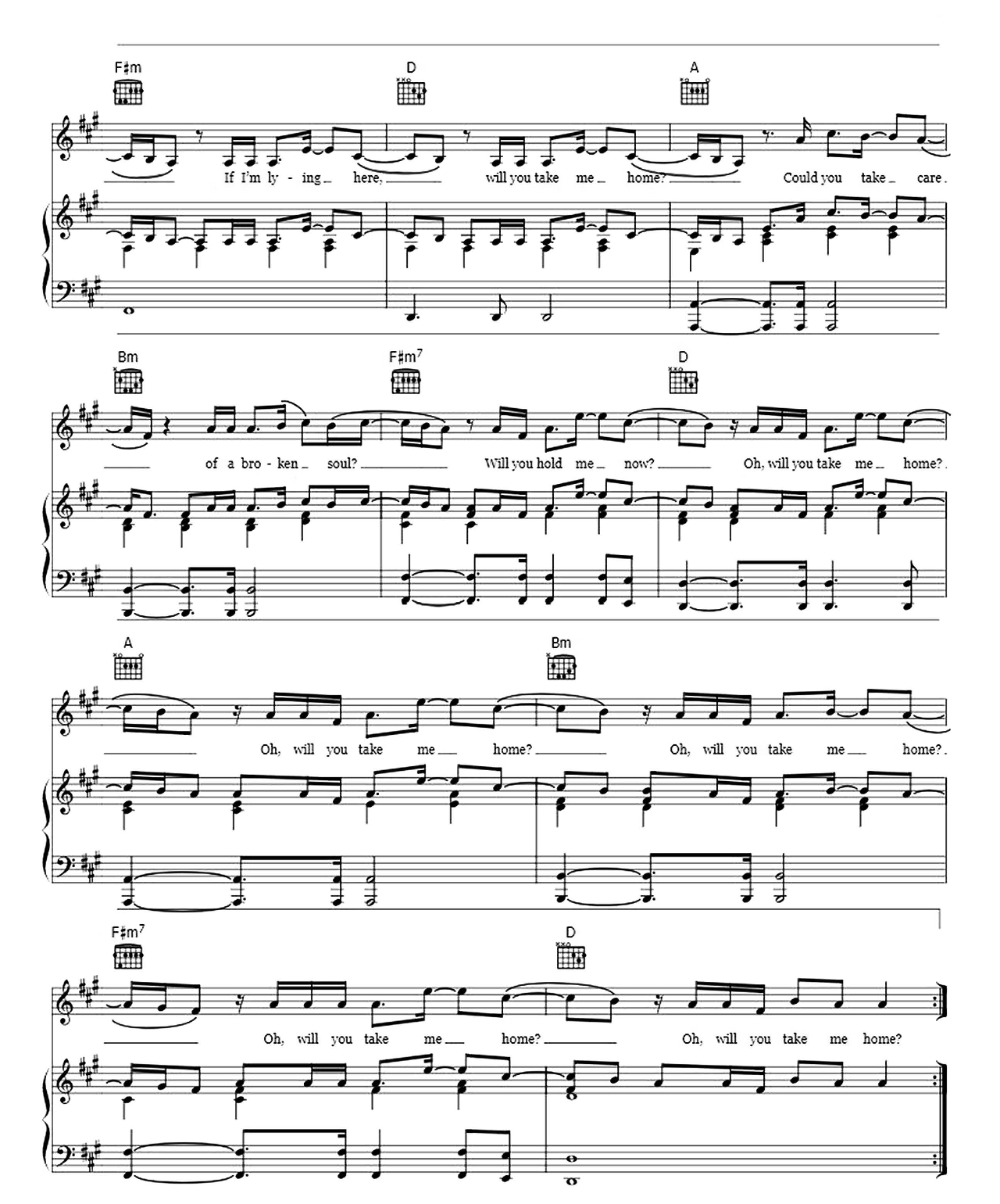 Take Me Home sheet music 3