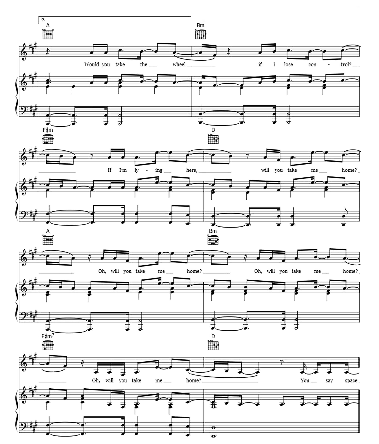 Take Me Home sheet music 4