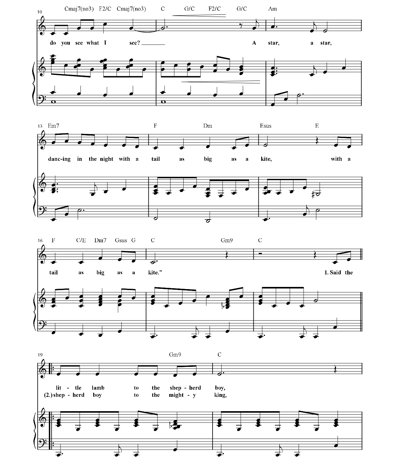 Do You Hear What I Hear sheet music 2