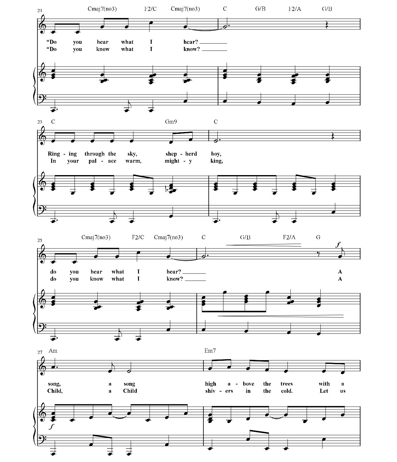 Do You Hear What I Hear sheet music 3