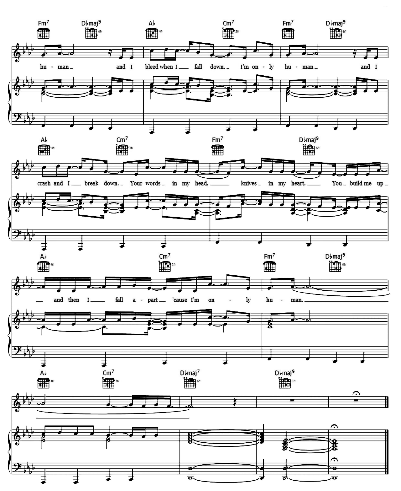 Human sheet music 6